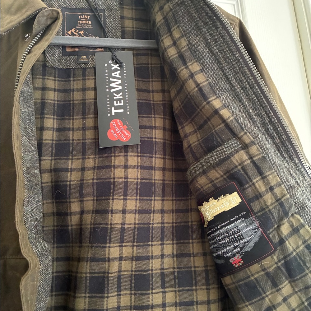Men's Brown Waxed Jacket - Picture 3 of 6